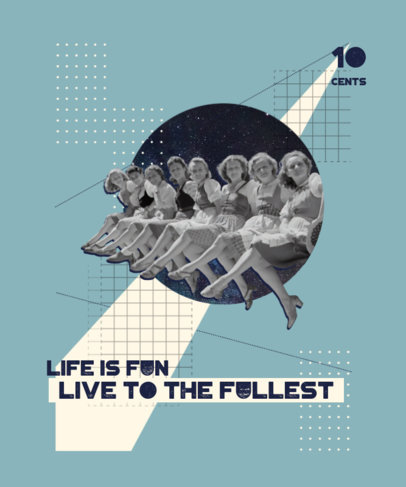 T-Shirt Design Generator Featuring a Quote and a Retro Collage 