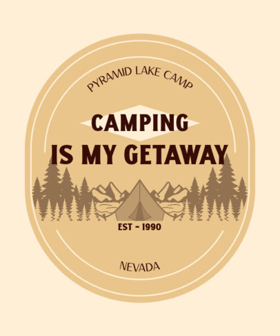Camping-Themed T-Shirt Design Maker Featuring a Quote and Outdoor Graphics