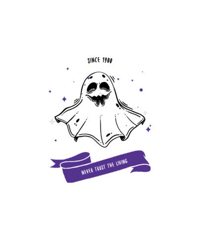 Halloween-Themed T-Shirt Design Maker Featuring a Small Ghost Graphic 