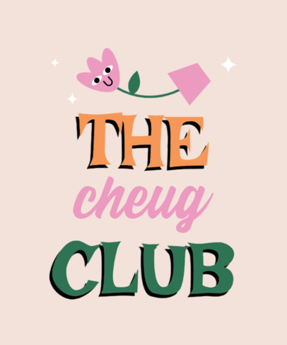 T-Shirt Design Creator Featuring a Cheesy Graphic for a Cheugy Club 3999j