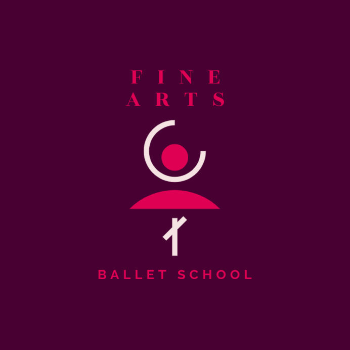 Abstract Logo Template for a Ballet School