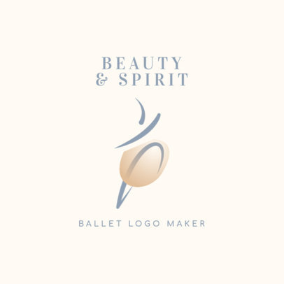 Dance School Logo Template With a Ballet Theme 