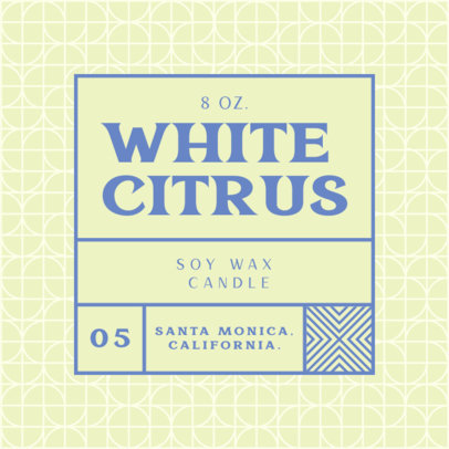 Candles Store Logo Maker with a Geometric Grid