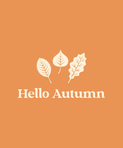 T-Shirt Design Creator Featuring Autumn Season Leaves