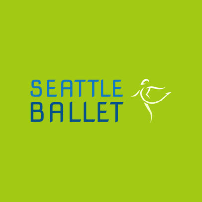 Online Logo Maker for a Ballet Academy Featuring an Abstract Ballerina Graphic