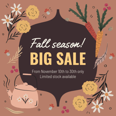 Instagram Post Design Template for a Limited Fall Offer