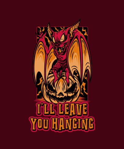 Horror-Themed T-Shirt Design Template Featuring a Scary Vampire Graphic