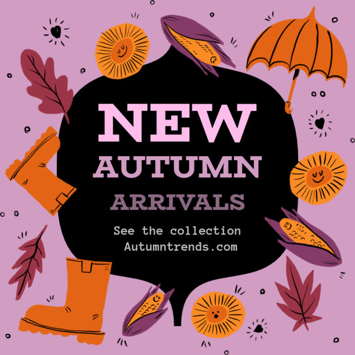 Instagram Post Design Maker With a Fall Theme for a Clothing Brand's Sale