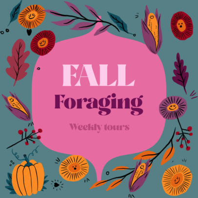 Instagram Post Design Template Announcing a Fall Foraging Tour 3993h