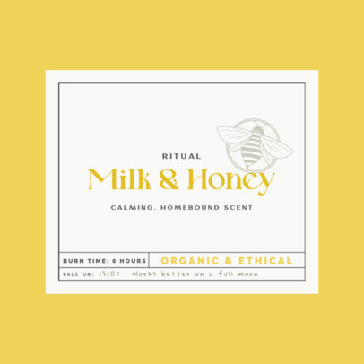 Logo Maker for an Organic Candles Brand With a Label-Like Design