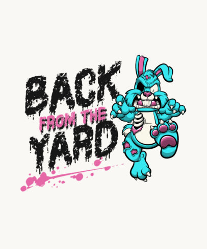 Cartoonish T-Shirt Design Generator Featuring a Zombie Pet