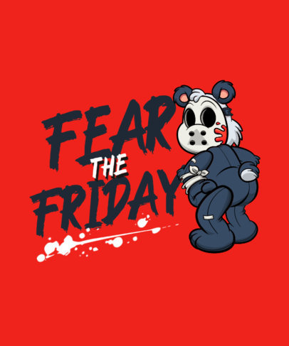 Halloween T-Shirt Design Maker with a Cartoonish Bear Graphic