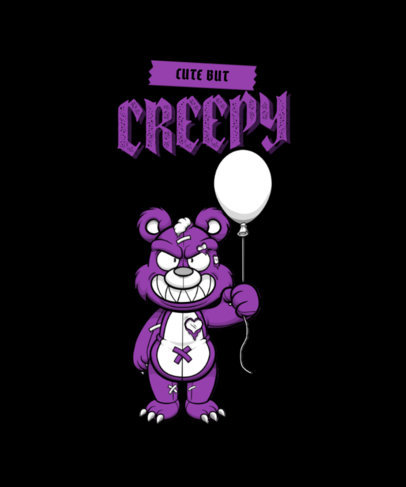 Horror-Themed T-Shirt Design Generator with a Creepy Teddy Bear
