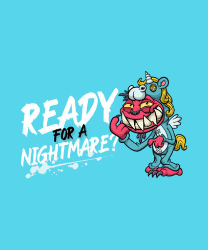 T-Shirt Design Creator with a Horror-Themed Cartoonish Character Graphic
