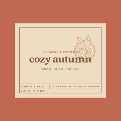 Organic Candles Brand Logo Template With a Label Style