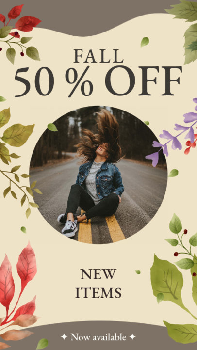 Instagram Story Template to Announce Autumn Deals