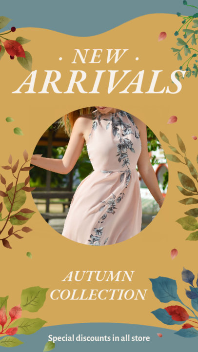 Instagram Story Design Creator With a Fashion Theme and Autumn Graphics 