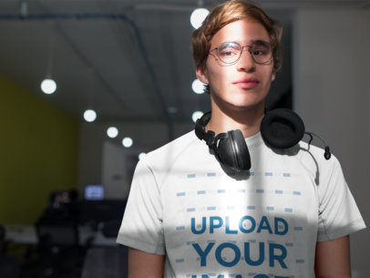 eSports Jersey - Man Indoors Under a Ray of Light