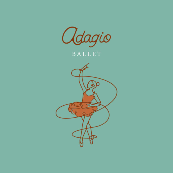 Logo Template for Ballet Studios Featuring a Ballerina Illustration