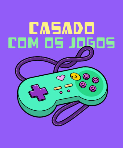 Retro T-Shirt Design Maker with a Graphic of a Gaming Controller
