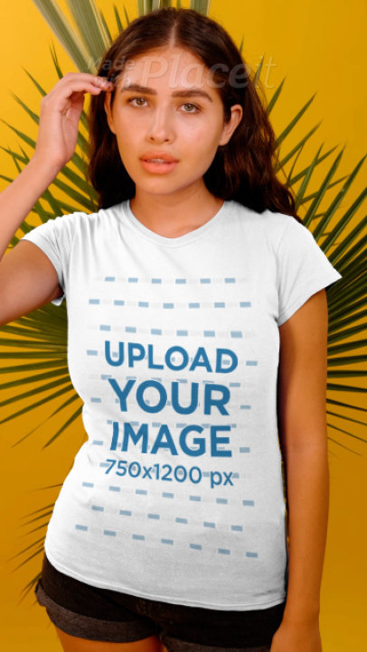 Summer-Themed Apparel Video of a Woman in a Studio