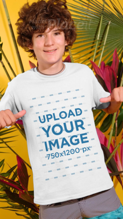T-Shirt Video Featuring A Young Boy Enjoying Summer