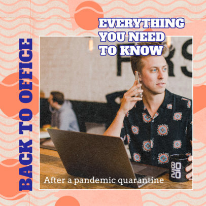 Facebook Post Design Template With Back-to-Office Tips 2464h-4031