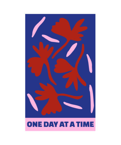 Quote T-Shirt Design Template with Floral Patterns