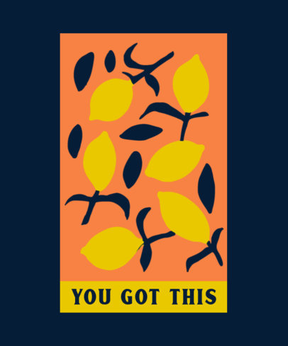 Quote T-Shirt Design Generator with a Lemon-Themed Pattern
