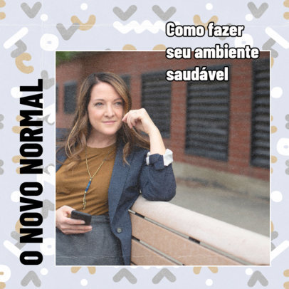 Facebook Post Design Creator With Back-to-Normal Tips and Text in Portuguese 2464j-4031