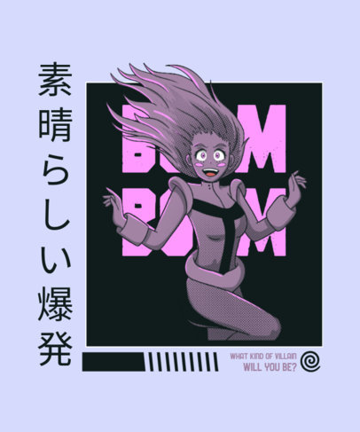 Illustrated T-Shirt Design Generator with an Anime-Style Character