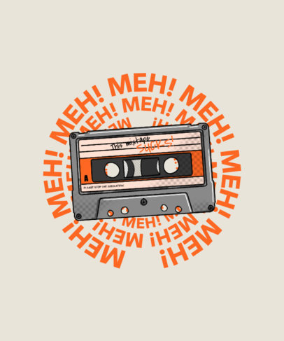 Retro T-Shirt Design Creator with a Music Cassette Graphic