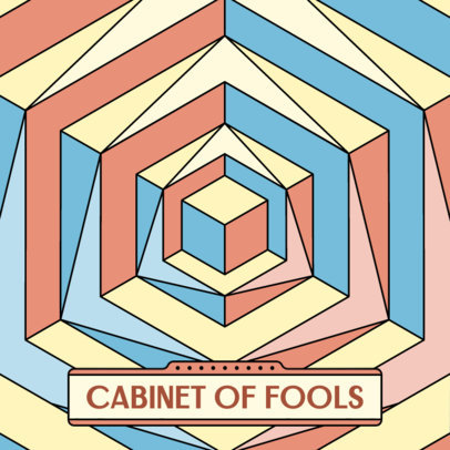 Album Cover Maker with an Abstract Concentric Background