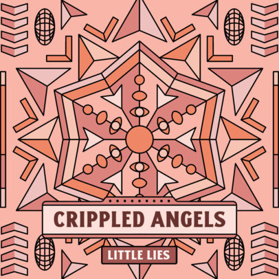 Trippy Album Cover Creator with an Abstract Background with Geometric Shapes 4025f