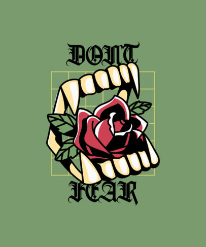 T-Shirt Design Generator Featuring an Old-School Tattoo Theme