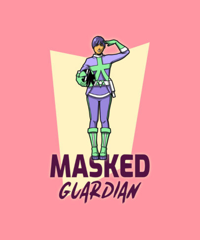 T-Shirt Design Maker Inspired by The Power Rangers Series 4621A