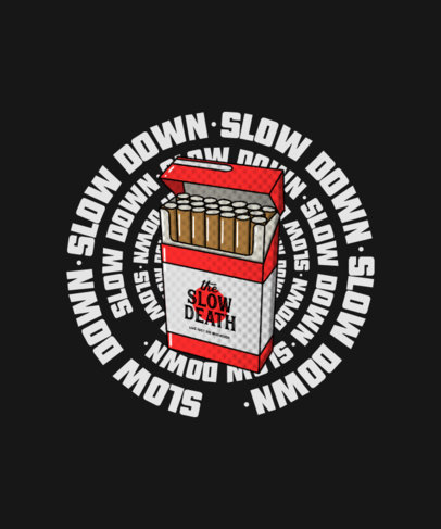 T-Shirt Design Generator Featuring an Illustrated Pack of Cigarettes 4370b