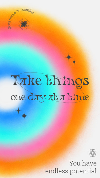 Instagram Story Generator Featuring an Inspiring Quote and a Gradient Background