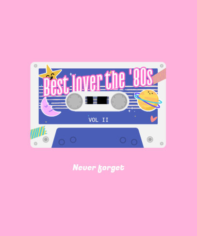 T-Shirt Design Generator with an 80's Music Cassette Graphic