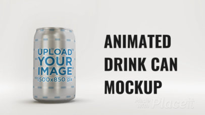 Video Featuring a Customizable Drink Can and Text Animations