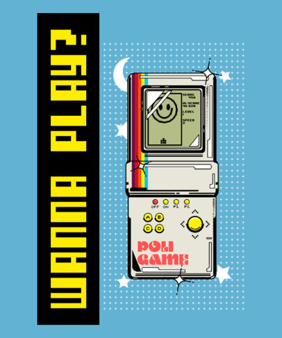 T-Shirt Design Generator Featuring a Retro Gaming Device