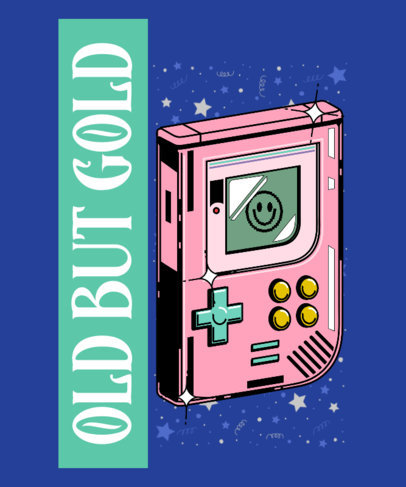 Gaming T-Shirt Design Template with a '90s Vibe