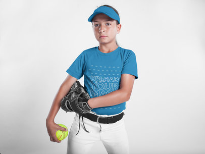 Custom Softball Jerseys - Girl Looking to the Camera a16814