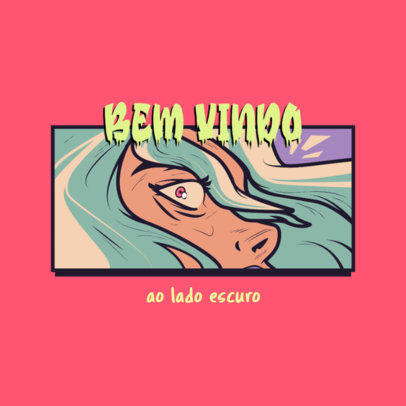 Cool Logo Template for a Gamer with a Comic Book-Themed Graphic