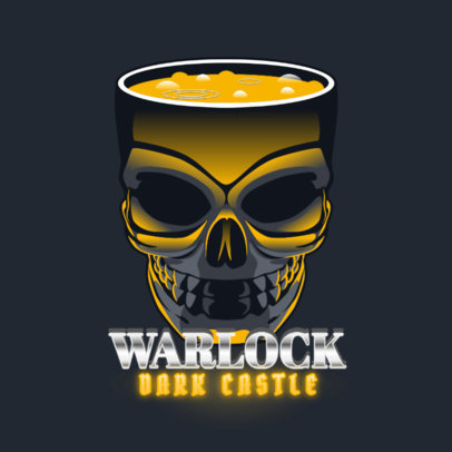 Gaming Logo Maker Featuring a Skull-Shaped Cauldron
