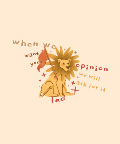 Illustrated Zodiac-Themed T-Shirt Design Maker with a Fun Quote
