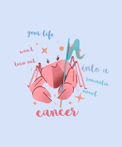 Astrology T-Shirt Design Creator with a Fun Illustration of a Zodiac Sign