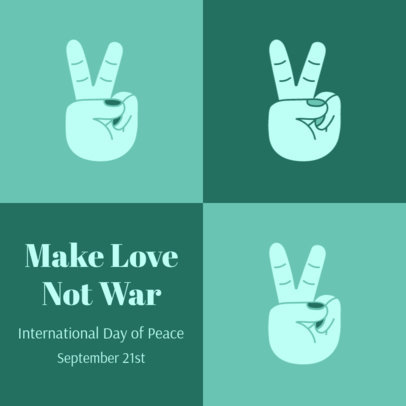 Instagram Post Maker for a Quote About World Peace Day