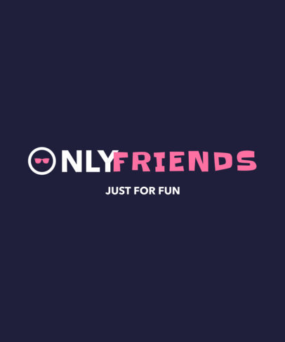 T-Shirt Design Template Featuring Parody OnlyFans-Inspired Graphics