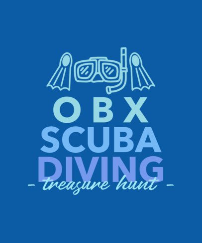 T-Shirt Design Template Featuring an OBX-Inspired Treasure Hunt Quote